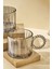 Ringo Line Color Füme 2'li 325 ml Cam Kupa Boncuklu Kulp Mug 5