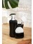 268669 Tezgah Üstü Siyah Sıvı Sabunluk Fırçalı Süngerli Sabunluk (550ML) 20CM 1