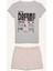 Kız Çocuk Pijama Takımı Baskılı Kısa Kollu Üst Desenli Şort E0545A825HS 1