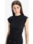 Slim Fit Dar Kesim Bisiklet Yaka Basic Düz Bürümcük Kısa Kollu Tişört E3398AX25SP 3