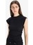 Slim Fit Dar Kesim Bisiklet Yaka Basic Düz Bürümcük Kısa Kollu Tişört E3398AX25SP 4