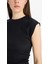 Slim Fit Dar Kesim Bisiklet Yaka Basic Düz Bürümcük Kısa Kollu Tişört E3398AX25SP 5
