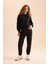 Regular Fit 2'li Takım Sweatshirt Beli Lastikli Jogger Eşofman Altı D8022AXNS 2