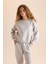 Regular Fit Normal Kalıp Basic Düz İçi Kalın Polarlı Eşofman Takımı D8022AXNS 3