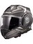 Advant x Karbon Horizon Çenesi Arka Açılan Kask (Mat Gümüş-Gri) 1