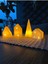 Kış Evleri 4 Parça Tealight Mumluk Noel Evleri 3 Ev 1 Çam Ağacı Dekoratif Ev Biblo Yılbaşı Süsleri 4