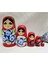 Ahşap 5li Iç Içe Geçmiş Matruşka Bebek Kırmızı 1
