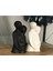Sarılan Sevgililer Biblo 2'li Set - 2li Set - Sarılan Sevgililer Biblo Siyah ve Beyaz 2