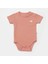 Waffle Smile Kısa Kol Bebek Body Red-Brown 1