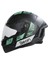 B-507 Full Face Motosiklet Kaskı FF06 Siyah/yeşil/gri 1