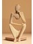 Dekoratif Thinker Temalı Düşünen Adam Heykel Biblo Bej 18 cm 2