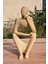 Dekoratif Thinker Temalı Düşünen Adam Heykel Biblo Bej 18 cm 3