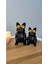 2 Li Set Bulldog Figürlü Modern Dekoratif Hediyelik Siyah Gold 15 cm /12 cm Plastik Gizzstore Home 2