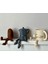 Kahve Köşesi Sevimli Biblo Seti 3lü, Kahve Çekirdeği, Bej Kahve Kupası, Moka Pot, Coffee Set 8 cm 2