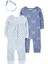 Kız Bebek Tulum Set 3'lü Paket Mavi 1