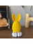 Tavşan Tealight Mumluk Dekoratif Tavşan Obje Renkli Tavşanlar Mum Hediyeli Paskalya Figür 2
