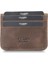 Hakiki Deri Unisex Crayz Kahve Kağıt Para Bölmeli Mini Kartlık (T1113) 2