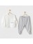 Andywawa AC25704 Sıde Snap Set Mommy's Little Star 2'li Zıbın Set Grey 1