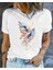 Tüy Çiçek Baskılı Özel Tasarım Oversize Tshirt 1