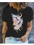 Tüy Çiçek Baskılı Özel Tasarım Oversize Tshirt 1