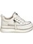 Krem Sneakers Deri Kadın Ayakkabı 3