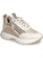 Bej Sneakers Deri-Tekstil Kadın Ayakkabı 1