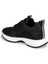 Siyah Sneakers Deri-Tekstil Kadın Ayakkabı 2