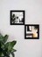 Dekoratif Siyah Çerçeve Cam Ayna 35 x 35 cm ( 2 Adet) 2