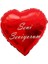 7 Adet Büyük Boy Seni Seviyorum Kırmızı Kalpli Folyo Balon Parlak Metalik Kalpli Balon 1