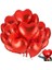 46 cm 9 Adet Parlak Metalik Kırmızı Kalpli Folyo Balon Orta Boy 46 cm Kalpli Balon 1
