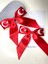 Türk Bayrak Kırmızı Saten Kurdela Fiyonk Klips Toka ELCTURK01 2