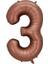 3 Rakam Karamel Folyo Balon 34 Inç 76-82 cm 1