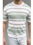 Çizgi Detay Delikli Triko T-Shirt 5