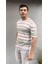 Çizgi Detay Delikli Triko T-Shirt 2