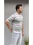 Çizgi Detay Delikli Triko T-Shirt 4