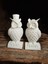 Baykuş 2'li Eş Figür Biblo Dekor 15X8X6 cm - 13,5X7X6 cm 1