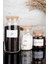 3'lü Ahşap Vakum Kapaklı Çay Şeker Türk Kahvesi Etiketli 3 Boy Cam Kavanoz Seti 1300 ml-800 ml-500 ml 5