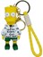 3D Silikon Büyük Boy Kalite Simpsons Anime Figürlü Silikon Anahtarlık, Çanta Süsü 1