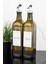 2li 750 ml Amber Cam Yağdanlık Zeytinyağı ve Ayçiçek Yağı Etiketli Gri Renk Tıpalı Yağlık Sosluk 1