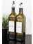 2li 750 ml Amber Cam Yağdanlık Zeytinyağı ve Ayçiçek Yağı Etiketli Gri Renk Tıpalı Yağlık Sosluk 5