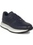 Lacivert Deri Sneakers Erkek Ayakkabı 1