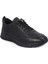 Siyah Deri Sneakers Erkek Ayakkabı 1
