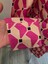 Retro Geometrik Desenli Oversize Gömlek – Pembe Fırtına 4
