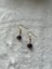 8 mm Ametist Taşı Altın Kaplama Sallantılı Küpe 1