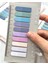 10 Renkli Cetvelli Mor ve Mavi Tonlar Oval Kenar Şeffaf Pet Indeks Sticker/ındex Sticker/post-It 5