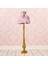 Vintage Ahşap Gold Ayak Pudra Pembe Lambader Püskül Süsleme 170 x 45 cm LM10422 1