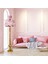 Vintage Ahşap Gold Ayak Pudra Pembe Lambader Püskül Süsleme 170 x 45 cm LM10422 3