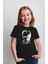 Kız Çocuk Atatürk Baskılı Pamuklu Bisiklet Yaka Kısa Kollu T-Shirt 1