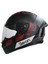 B-507 Full Face Motosiklet Kaskı FF03 Siyah/kırmızı/gri 1