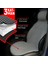 Mazda 2 Uyumlu Koltuk Kılıfı Minder Çizgili Füme Beyaz 2+1 Ön Arka Set 2